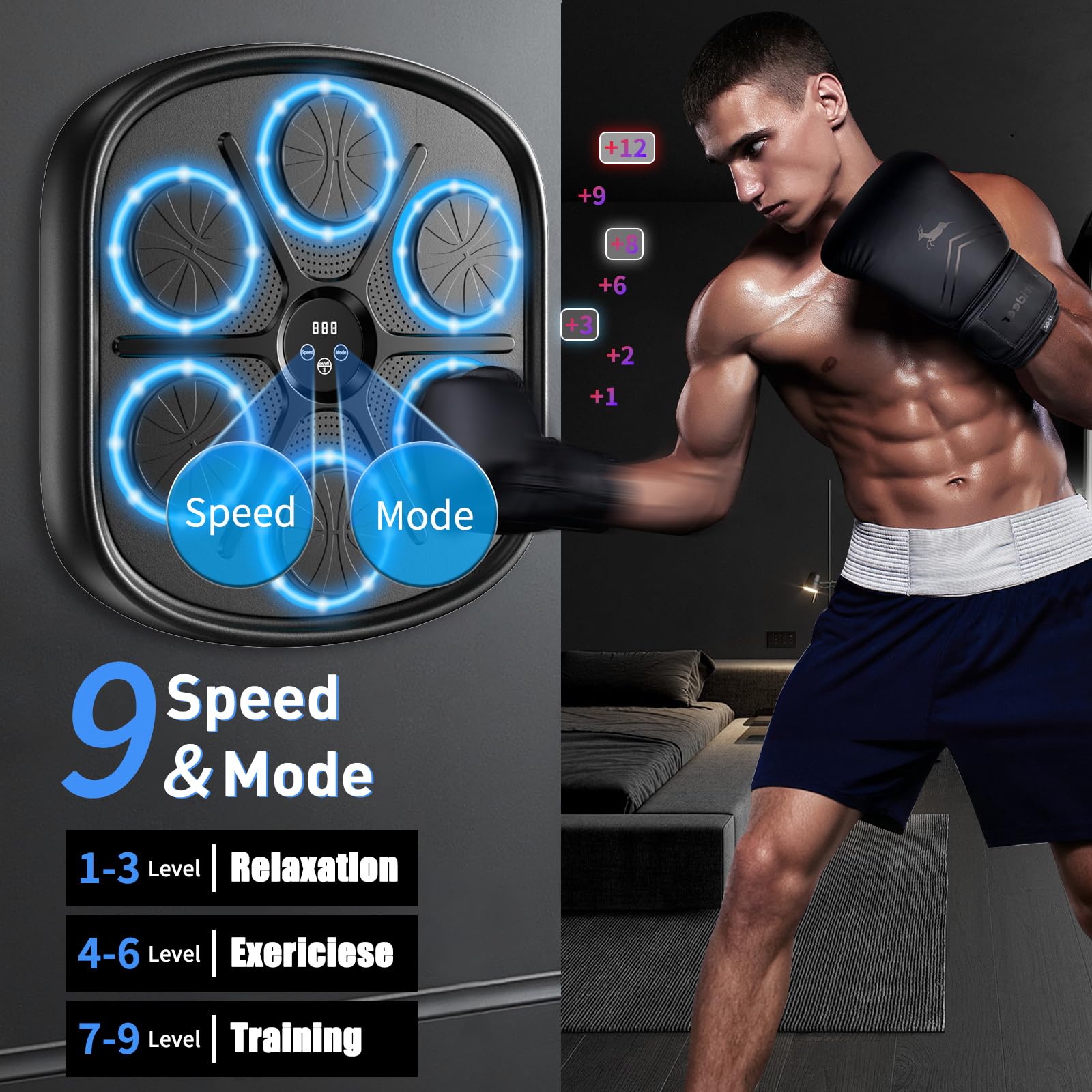 ⭐️ボクシングマシーン⭐️ Music Boxing Machine, Interactive Punching Trainer with Boxing