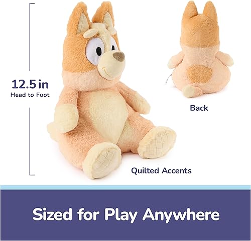 Miniatura 4 de GUND Peluche oficial de Bingo Oh So Snuggly, peluches de Bluey, juguete sensorial de peluche para bebés y niños pequeños, naranja, 12.5 pulgadas