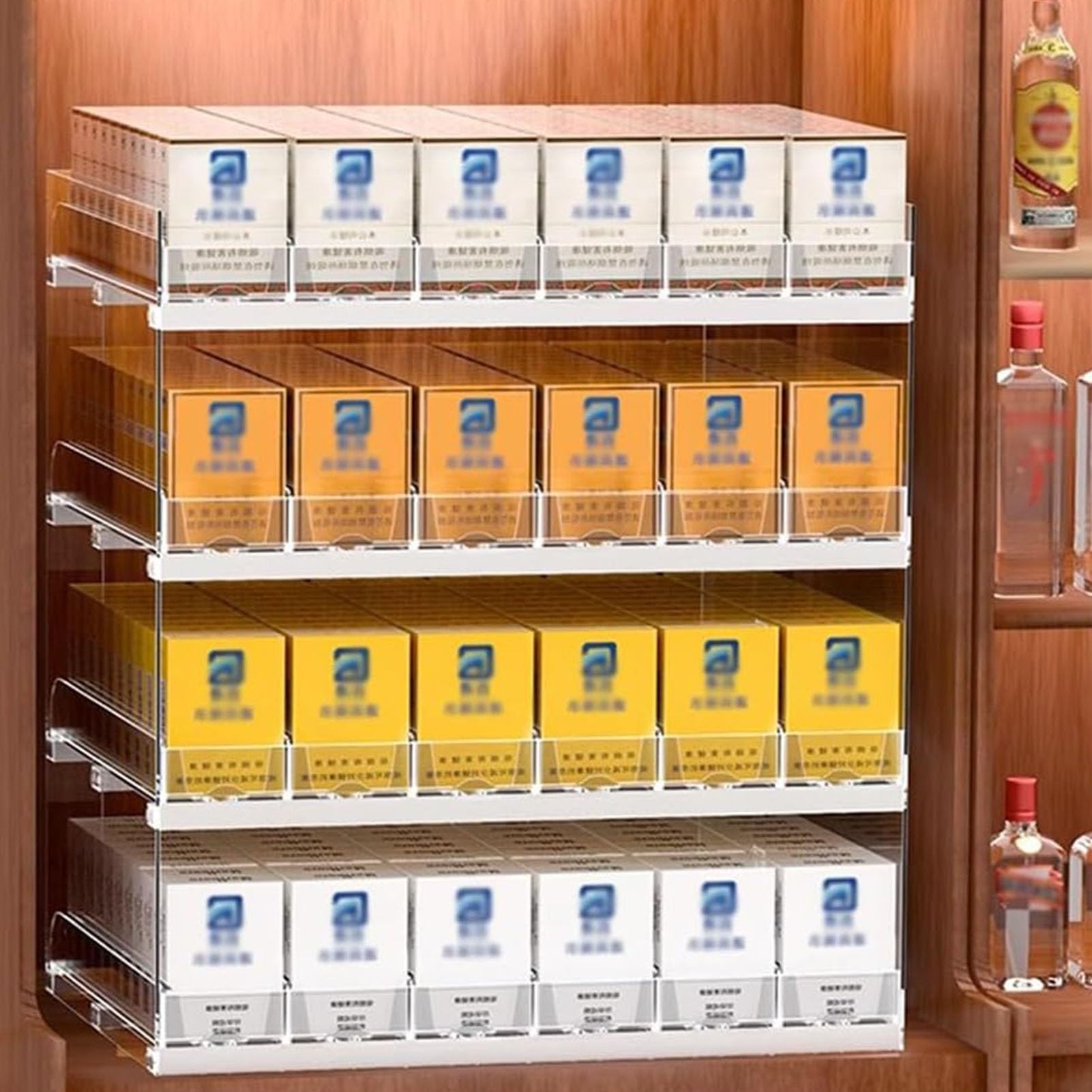 Présentoir à cigarettes mural pour moderniser l'espace caisse de votre bureau de tabac