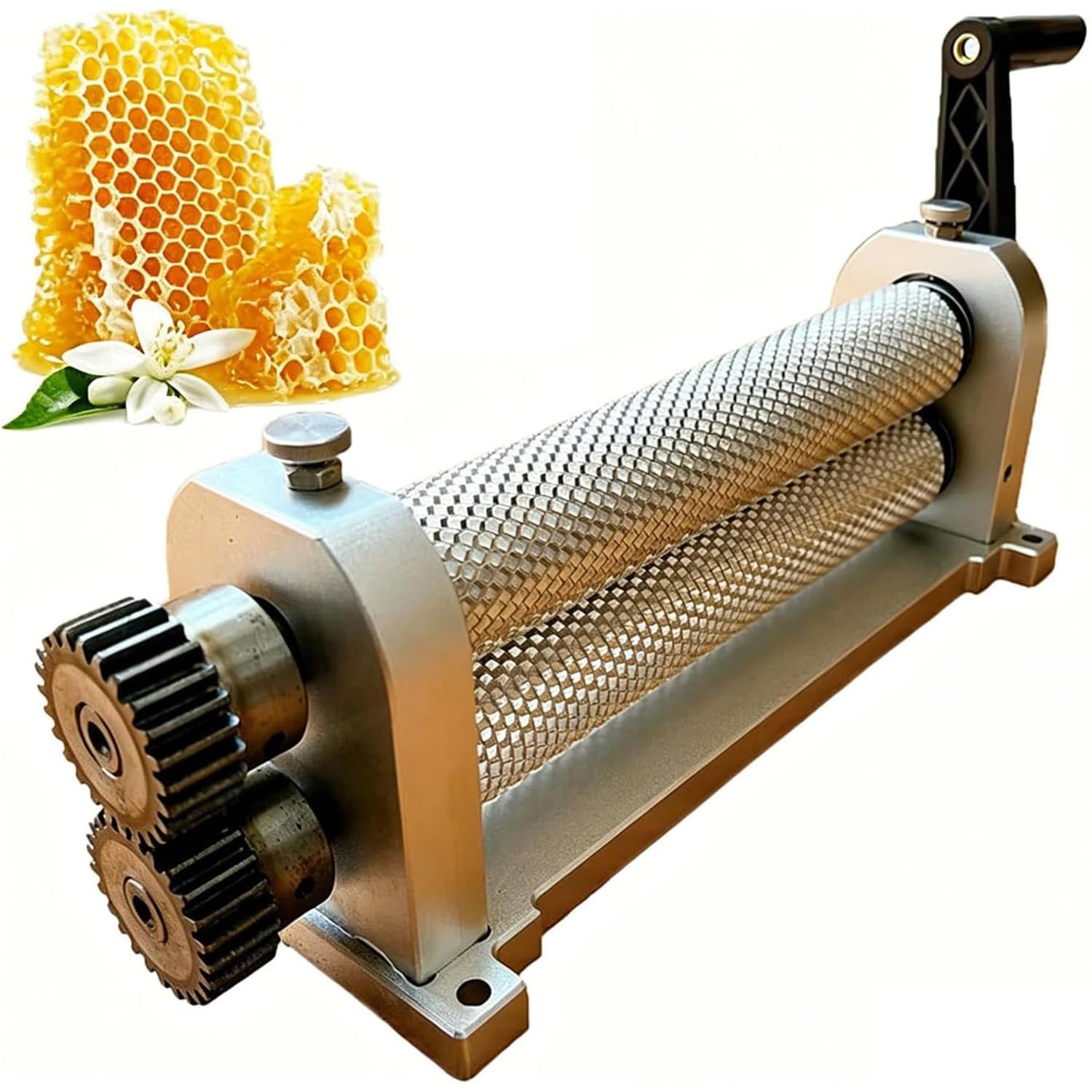 Mavdecll Manual Beeswax Comb Foundation Roller Mill Machine, 280mm Bee Wax Foundation Sheet Mills Machine Bee Wax Rollers Stamper Printing Machine, for Beekeeping Hive