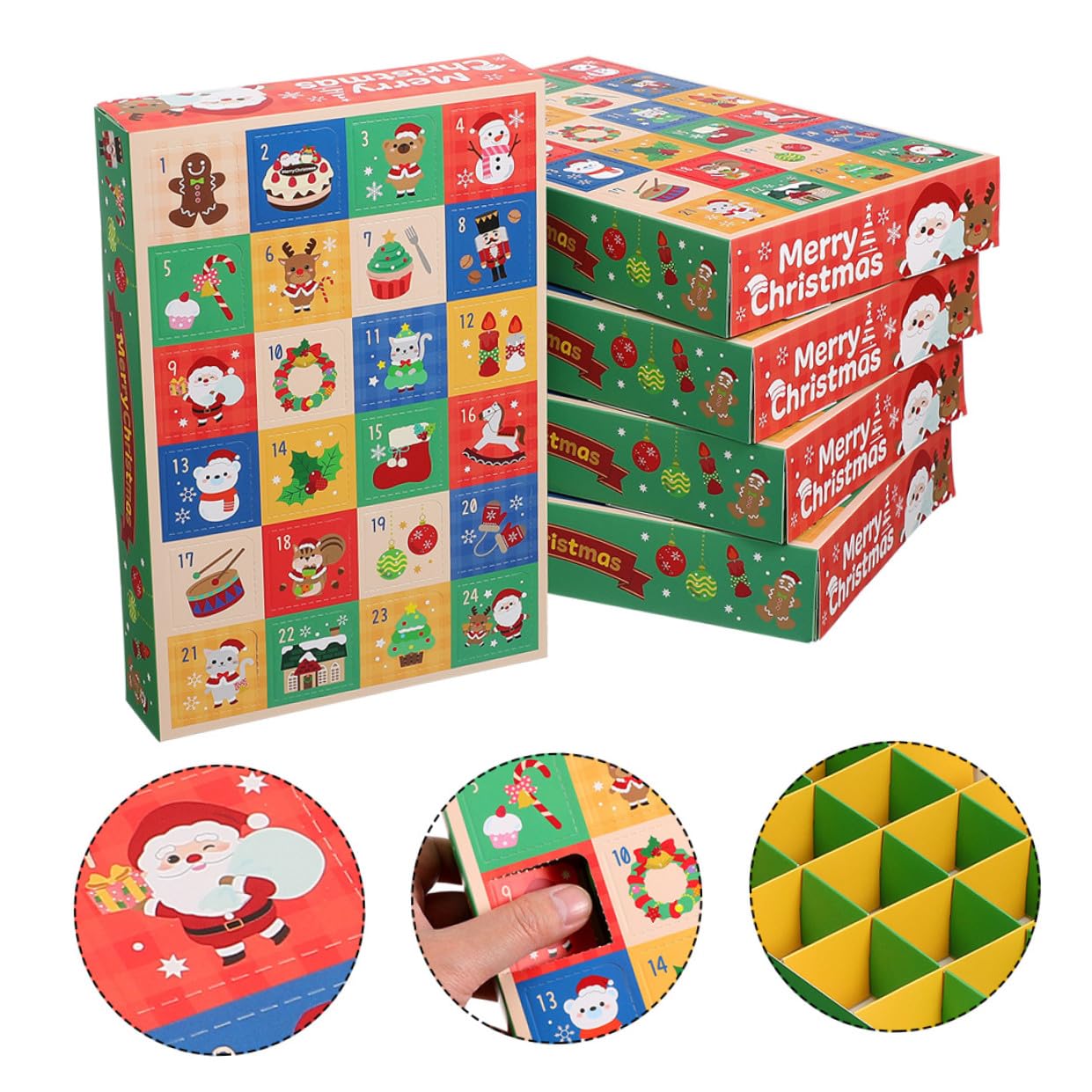 Cabilock 15 Piezas Caja De Regresiva Navideña De Días Unidades Cajas De Papel Vacías Para Diy Calendario De Adviento Para Familias