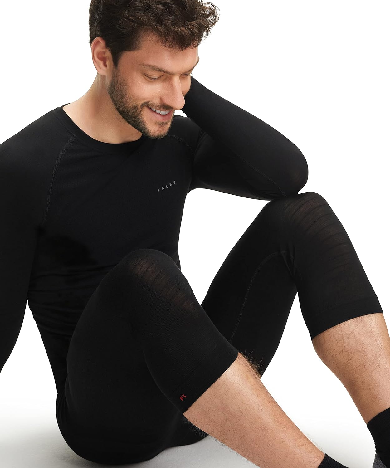 FALKE Men's Wool Tech. Light 3/4 Base Layer Bottom, 1 Pair