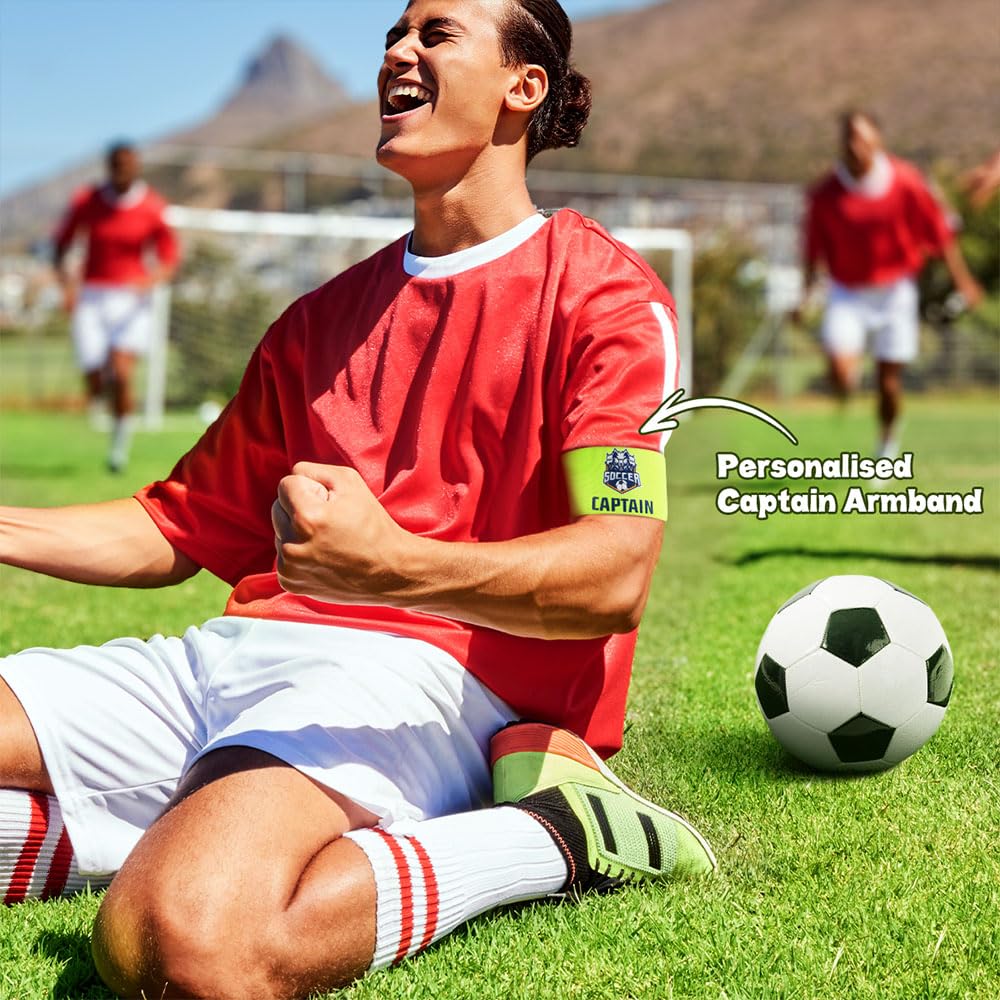 Fascia da capitano di calcio personalizzata con logo della squadra e nome, fascia da braccio per giovani adulti, fascia per bicipiti da calcio, regalo per leader di squadra/compagni di squadra/sport
