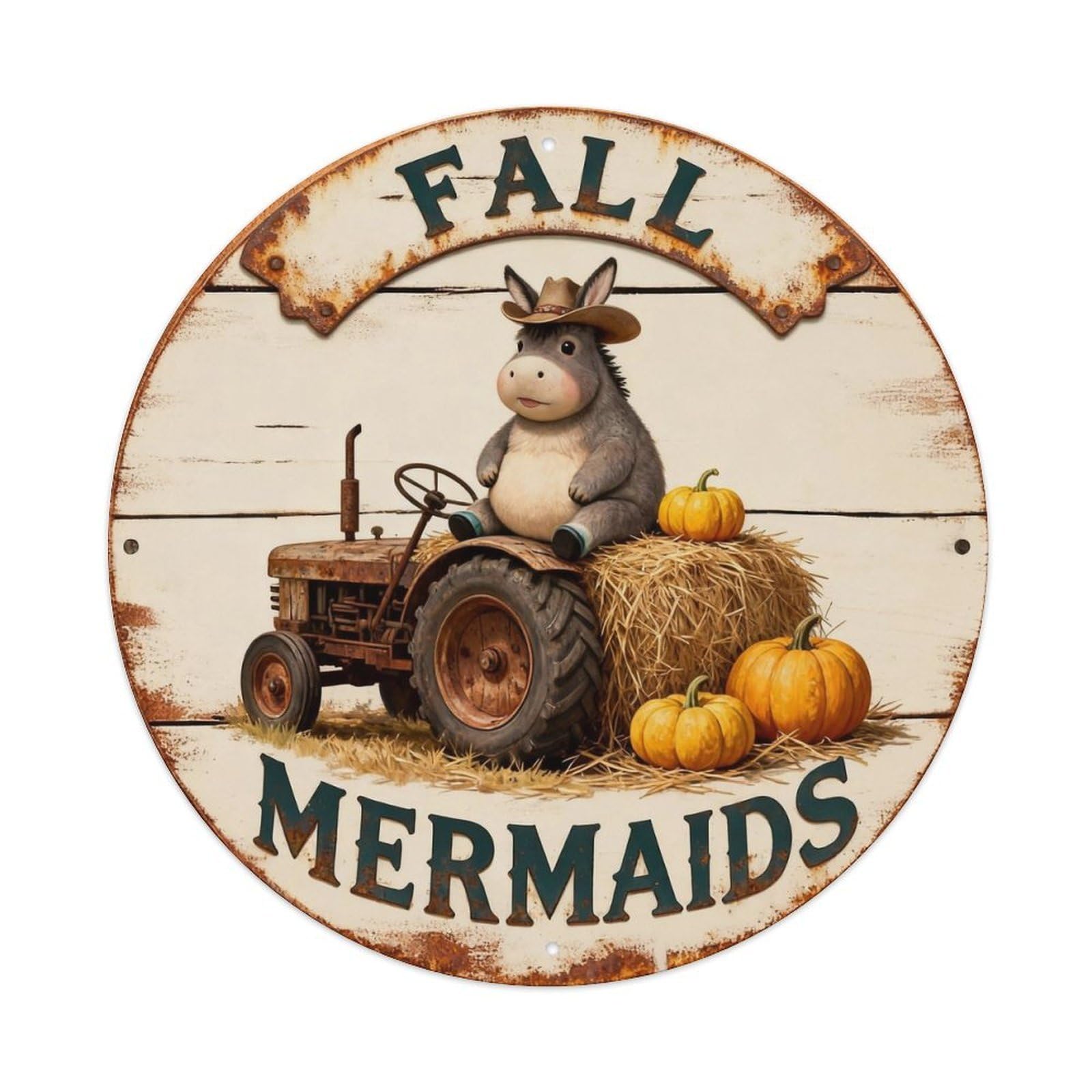 Fall Sign Metal Tin Sign Plaque