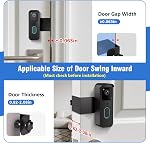 Anti-Theft Doorbell Mount for Blink Doorbell Camera No-Drill Door Mount | No Block Sensor & Night Vision Blink Video Doorbell Accessories for Home Rentals Office , Not for Security Door