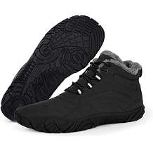 Hike Winter Footwear Barefoot Boots Mens Womens, Waterproof Winter Snow Boots, Warm Ankle Booties, Wide Toe Barefoot Hiking Boots, Non-Slip Zero Drop Sole Hike Shoes for Hiking Walking Outdoor