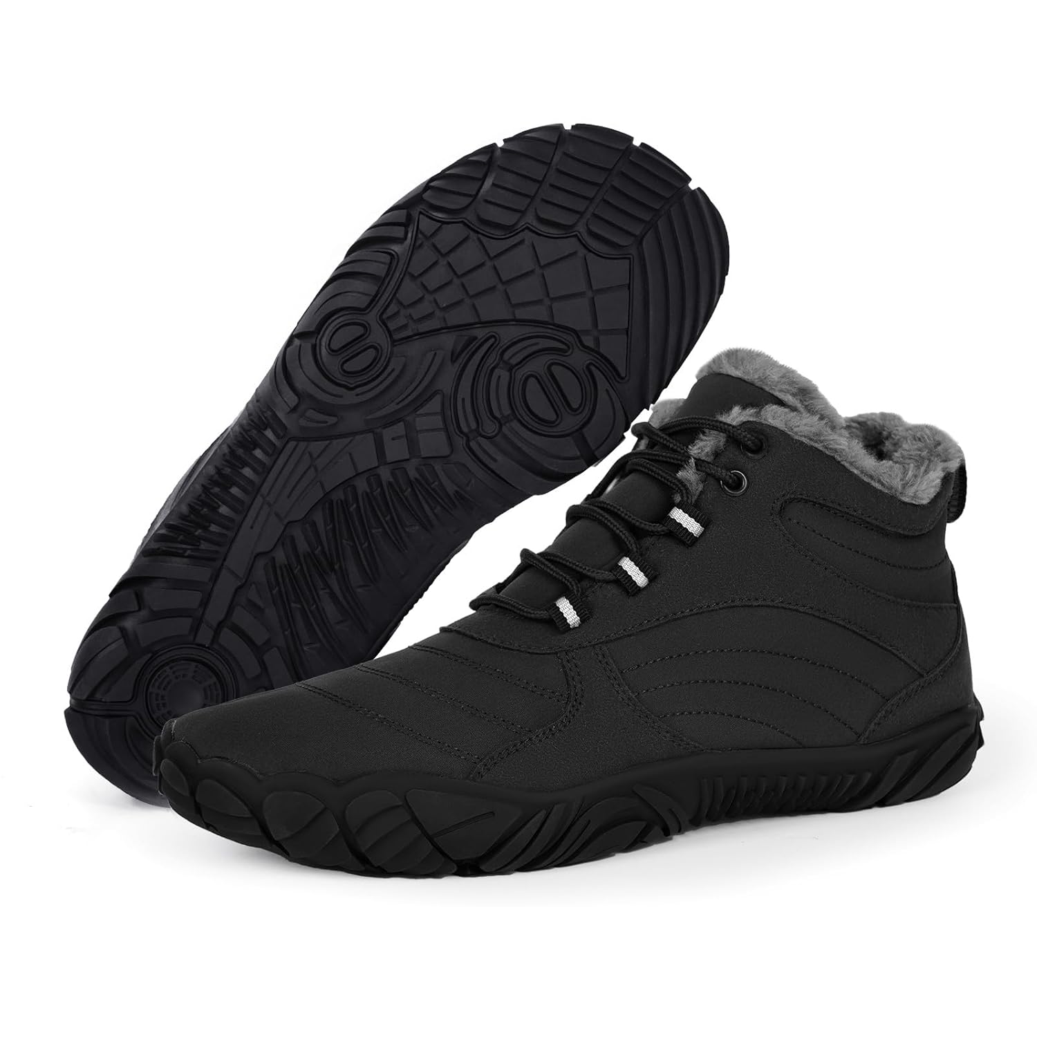 Hike Winter Footwear Barefoot Boots Mens Womens Waterproof Winter Snow Boots Warm Ankle Booties Wide Toe Barefoot Hiking