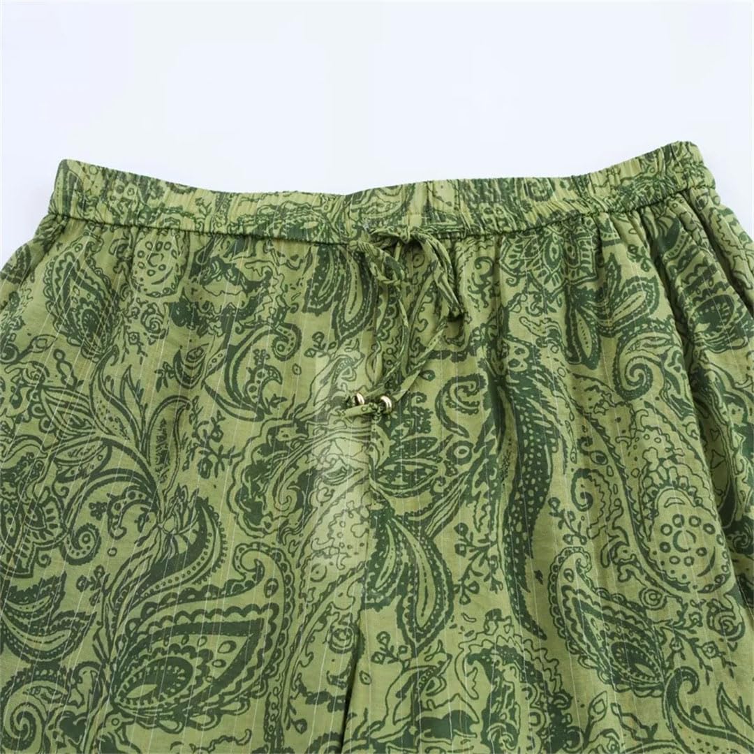 Set di pantaloni dritti da donna con scollo a V a maniche lunghe in metallo stampato camicia elastica in