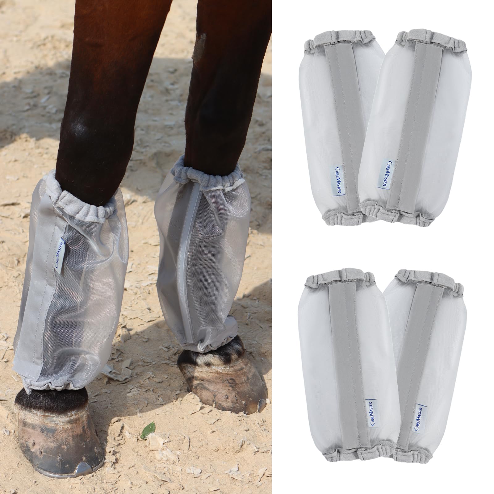 CareMaster Fine Mesh Fly Boots Silver