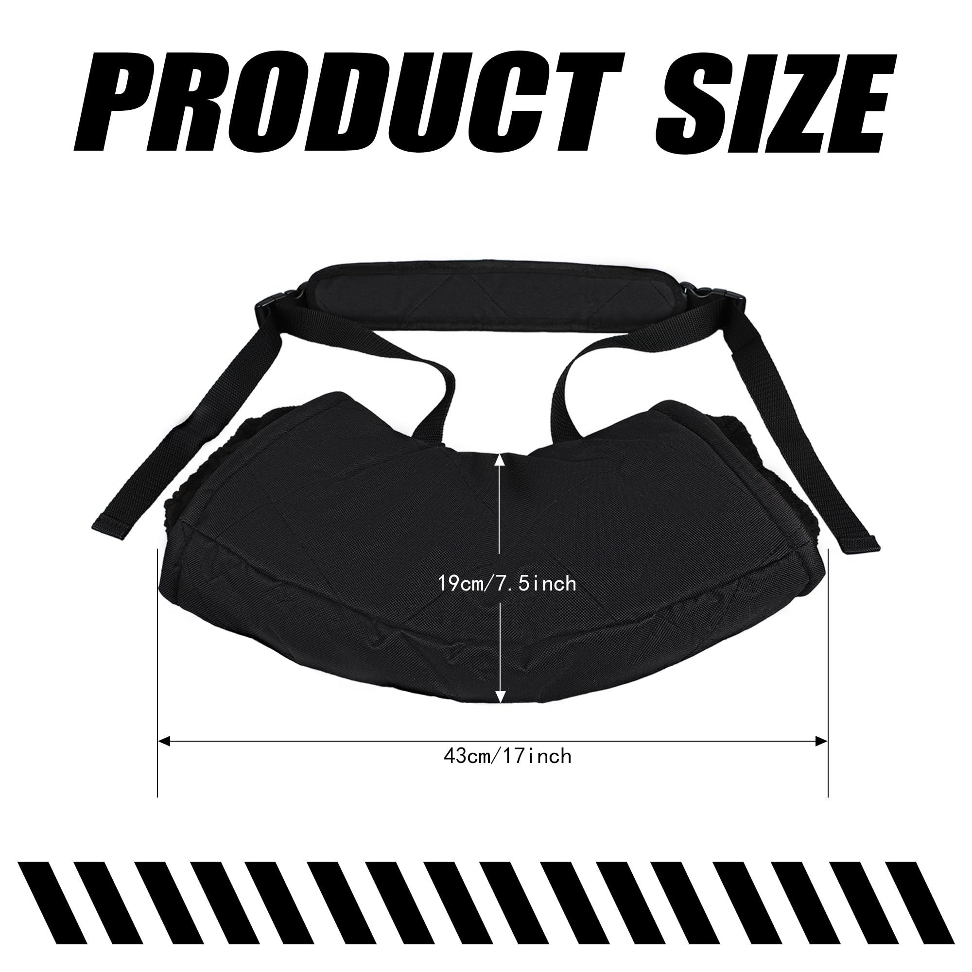 Football Hand Warmer Pouch Hand Muff Footballs Black Handwarmer Pouch with Zipped Pocket and Adjustable Strap for Outdoor Sports Football Baseball Hiking Camping