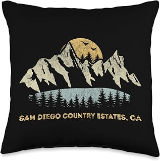 San Diego Country Estates California Mountain Sunset Sunrise Throw Pillow