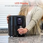 Kitcher Air Fryer, 3.5 Quart Hot Air Fryers Oven with 8 Presets LED Touch Digital Screen Nonstick Fry Basket Adjustable Temperature Timer 50 Recipes Cookbook