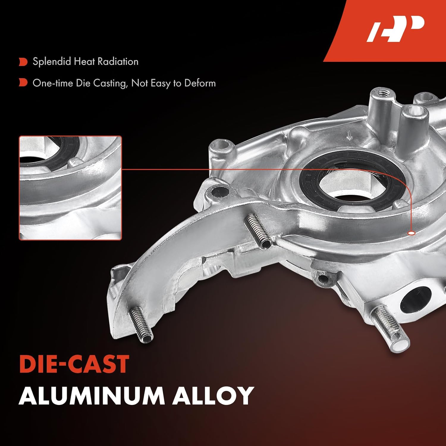 A-Premium Engine Oil Pump Compatible with Honda Civic 1996-2000 1.6L, Civic del Sol 1996-1997 1.6L SOHC D16Y Engine [1588cc/1590cc Only]