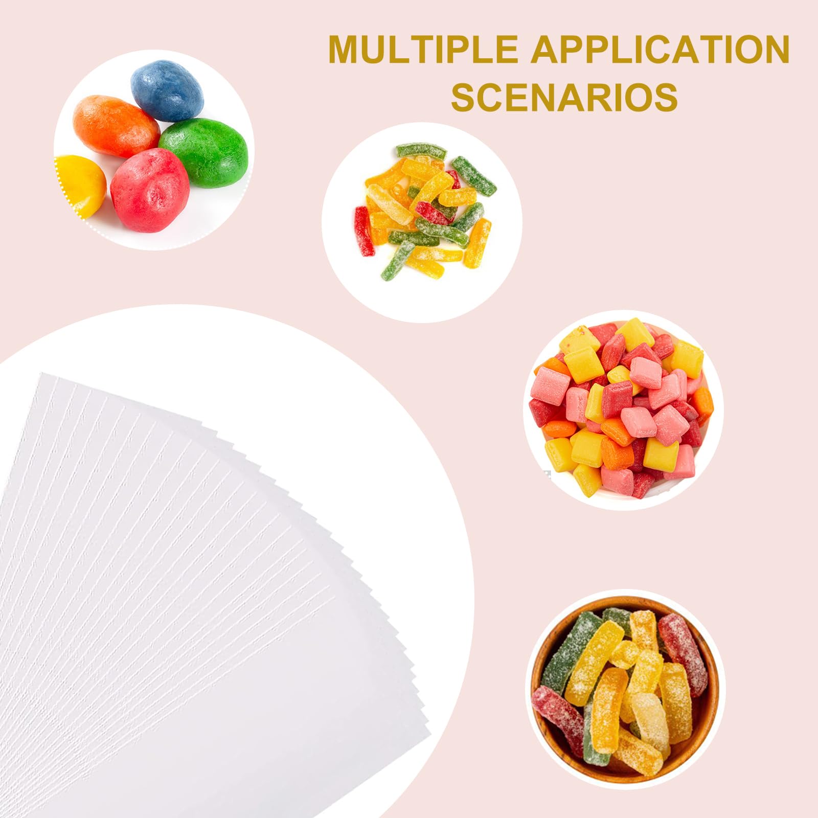 Sacchetti di cellophane Lunghi da 8x20cm 100 Sacchetti di autoadesivi Confezione trasparenti 50µm Contatto Alimentare Sicuroper per caramelle candele gioielli collane snack (3 misure a scelta