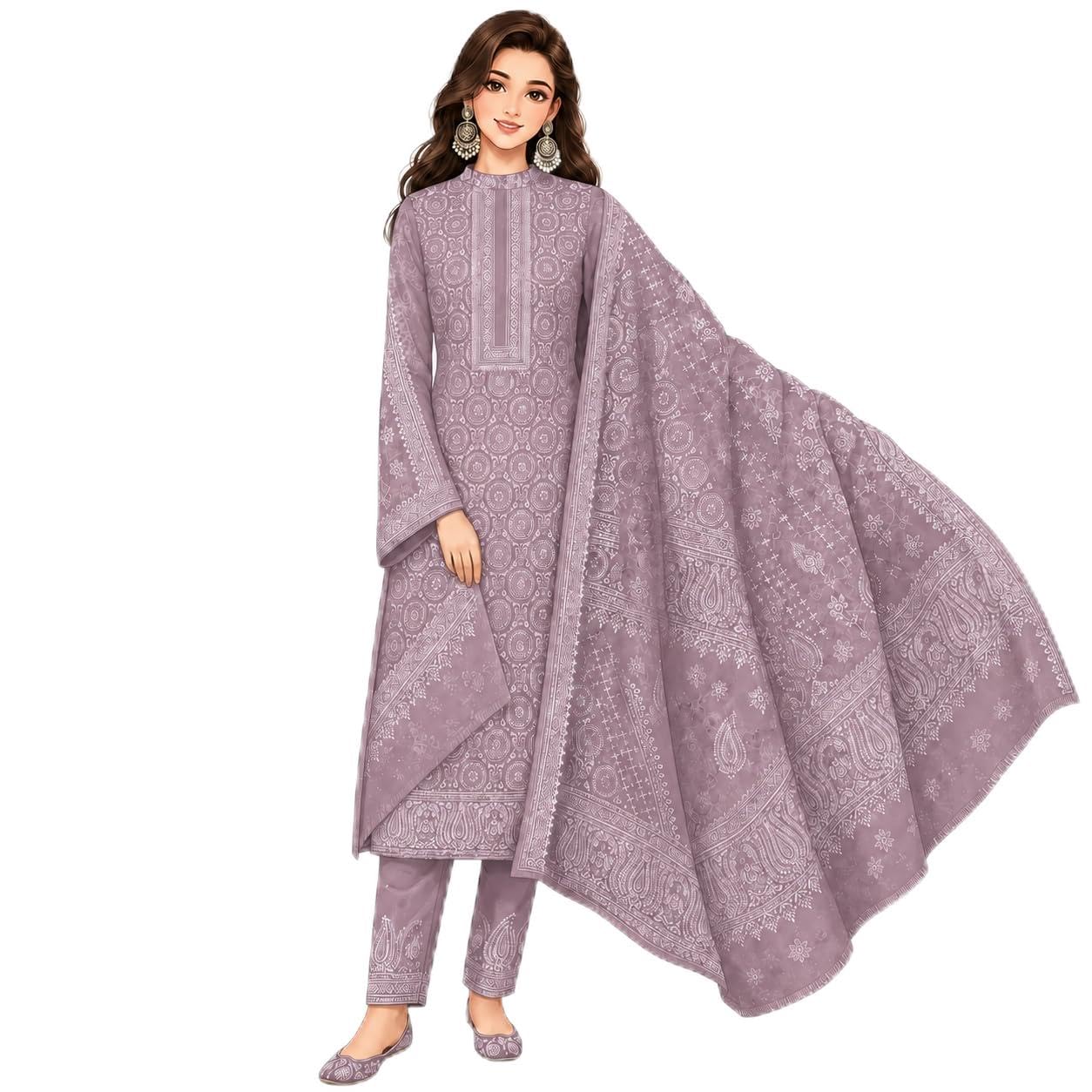 Women’s Premium Viscose Printed Straight Kurta | 3/4 Sleeve Ethnic Kurti for Casual, Office, College & unstiched fabric-picture-41