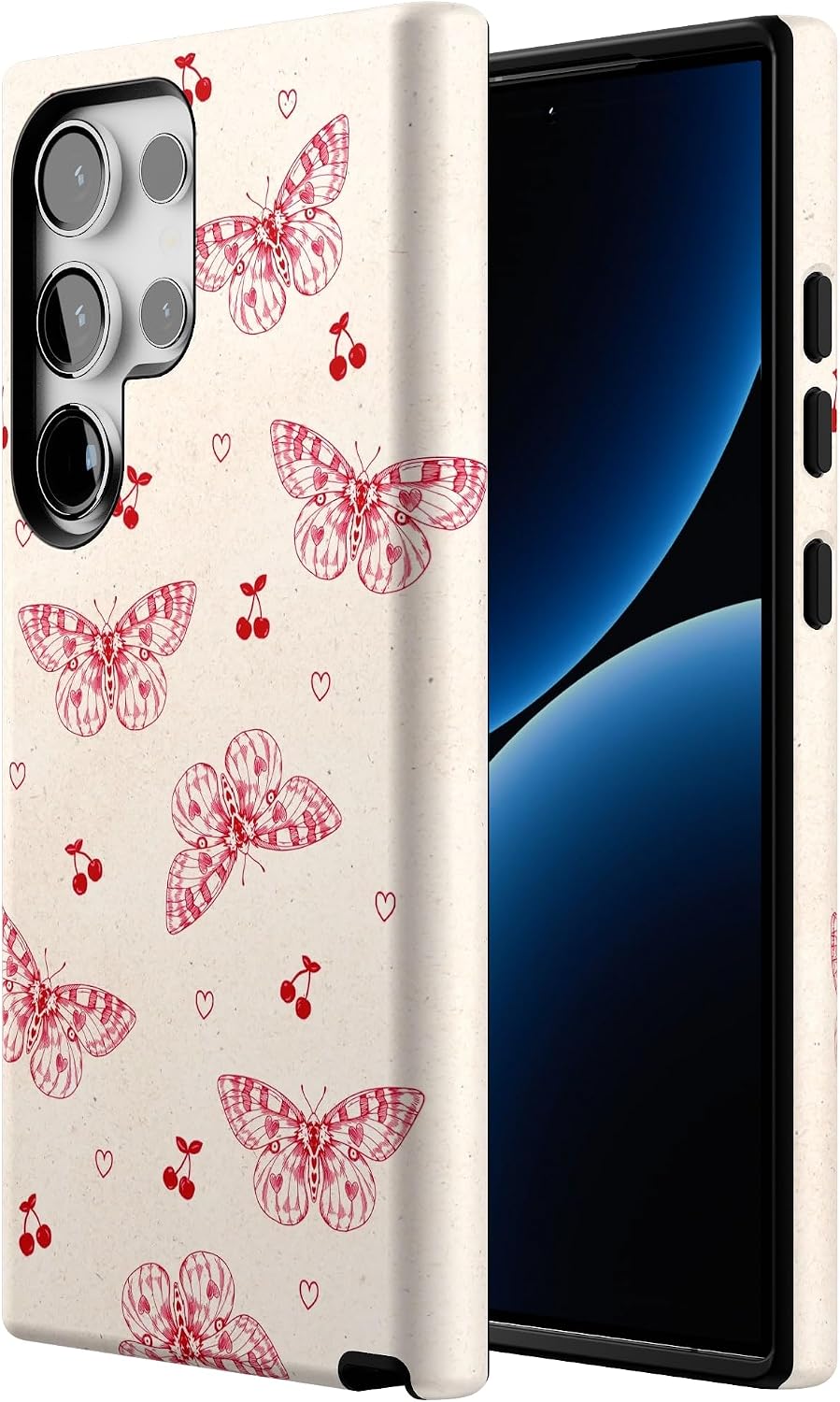 Casely Galaxy S24 Ultra Case | Heart Flutters | Butterfly | Essential Slim Dual-Layer Protective Design