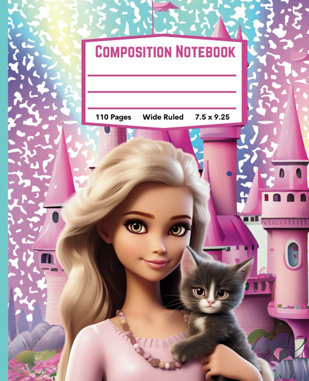 Cahier princesse rose élégant couverture de charme 110 pages de qualité
