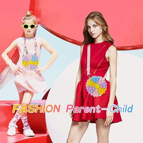 Miniatura 3 de Bolsa de juguete antiestrés para presionar burbujas, bolsa cruzada para niñas, suministros escolares para aliviar el estrés, bonita bolsa sensorial