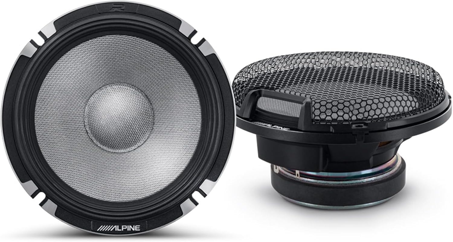 Alpine R2-S652 6.5" R-Series Pro High-Resolution 2-Way Component Speaker Set, Pair