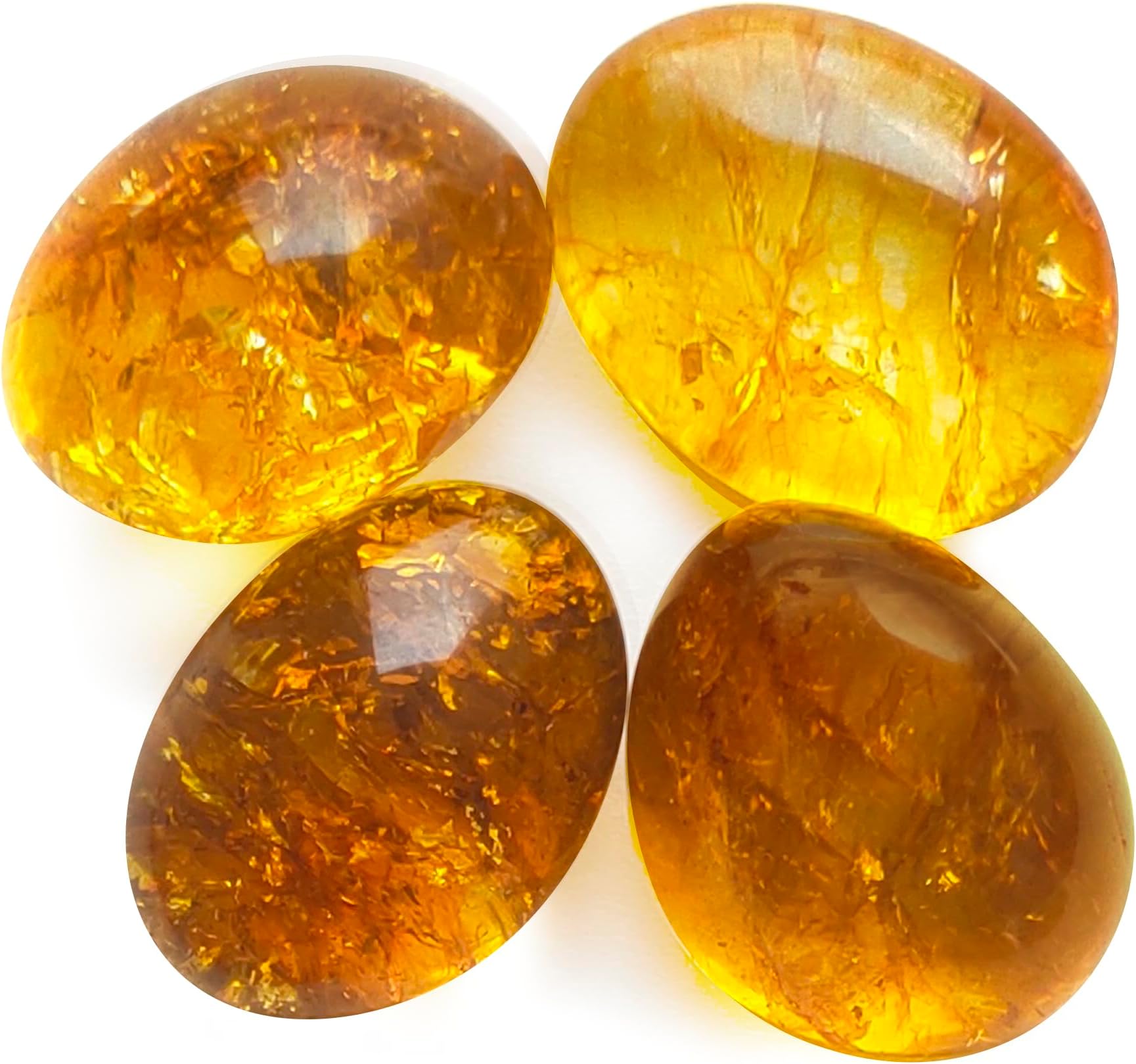 SOLAVA Original Yellow Citrine Stone Tumble - Natural Citrine Crystal Stones ...