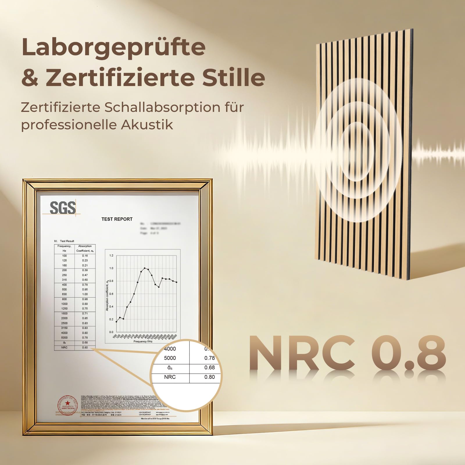 Akustikpaneele 120x60x2,1 cm, Ohuhu 4 Stück Schallschutzplatten in Holzoptik, Modernes Wandpaneel mit Hoher Schallabsorption, Einfache Installation & Schneidbar, Paneele Wand für Wohnzimmer Büro