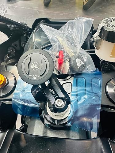 Miniatura 10 de Mounts Lab motomount R7 para Yamaha YZF R7 (2021+) Tuerca de vástago de dirección (aluminio abiertobrida superior Tuerca M22x1.0.000in) para soporte