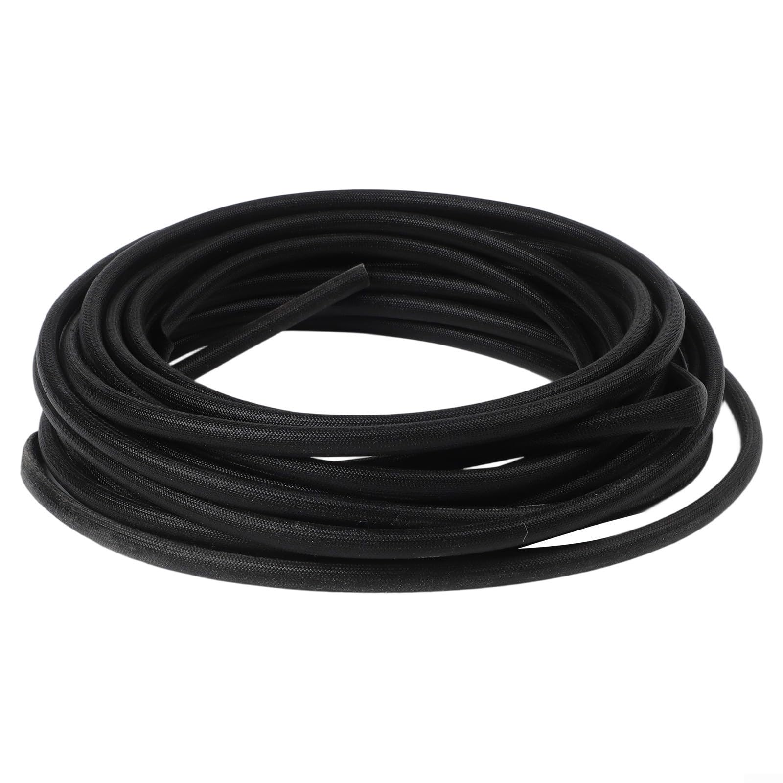 Guaina in fibra di vetro resistente alle alte temperature, 10 m, ignifuga, per raffreddamento ad olio combustibile, sistemi PCV, protezione contro le emissioni di vapore, nero (6 mm)