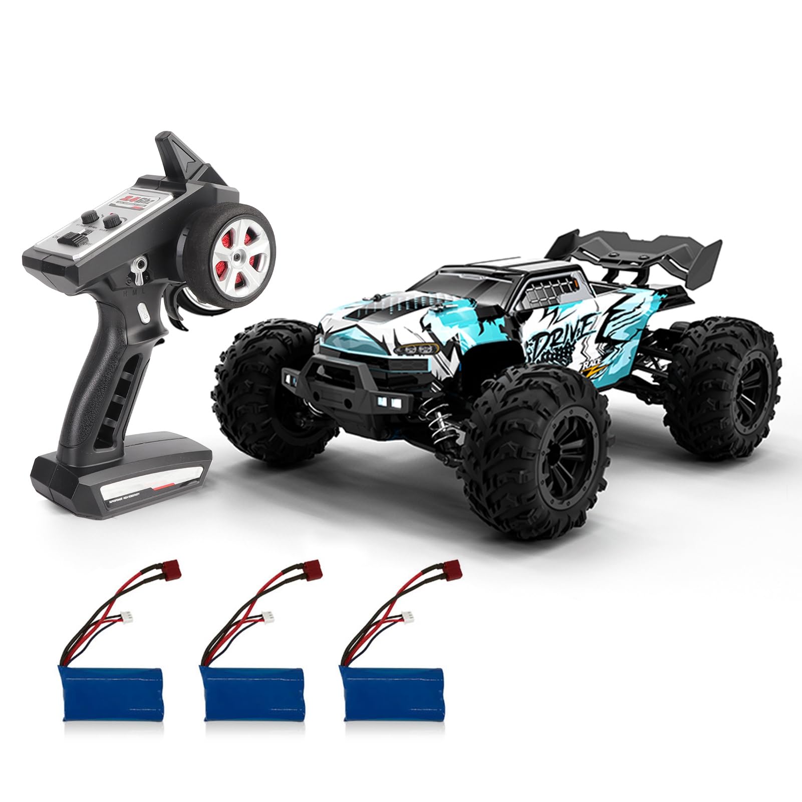 Auto Telecomandata RC Auto 2.4 Ghz 70 KM/H Ad Alta Velocità 1/16 Off Road RC Camion Motore Brushless HA CONDOTTO LA Luce 4WD Veicolo Da Corsa Arrampicata Auto Regali per Bambini Adulti 3 Batter