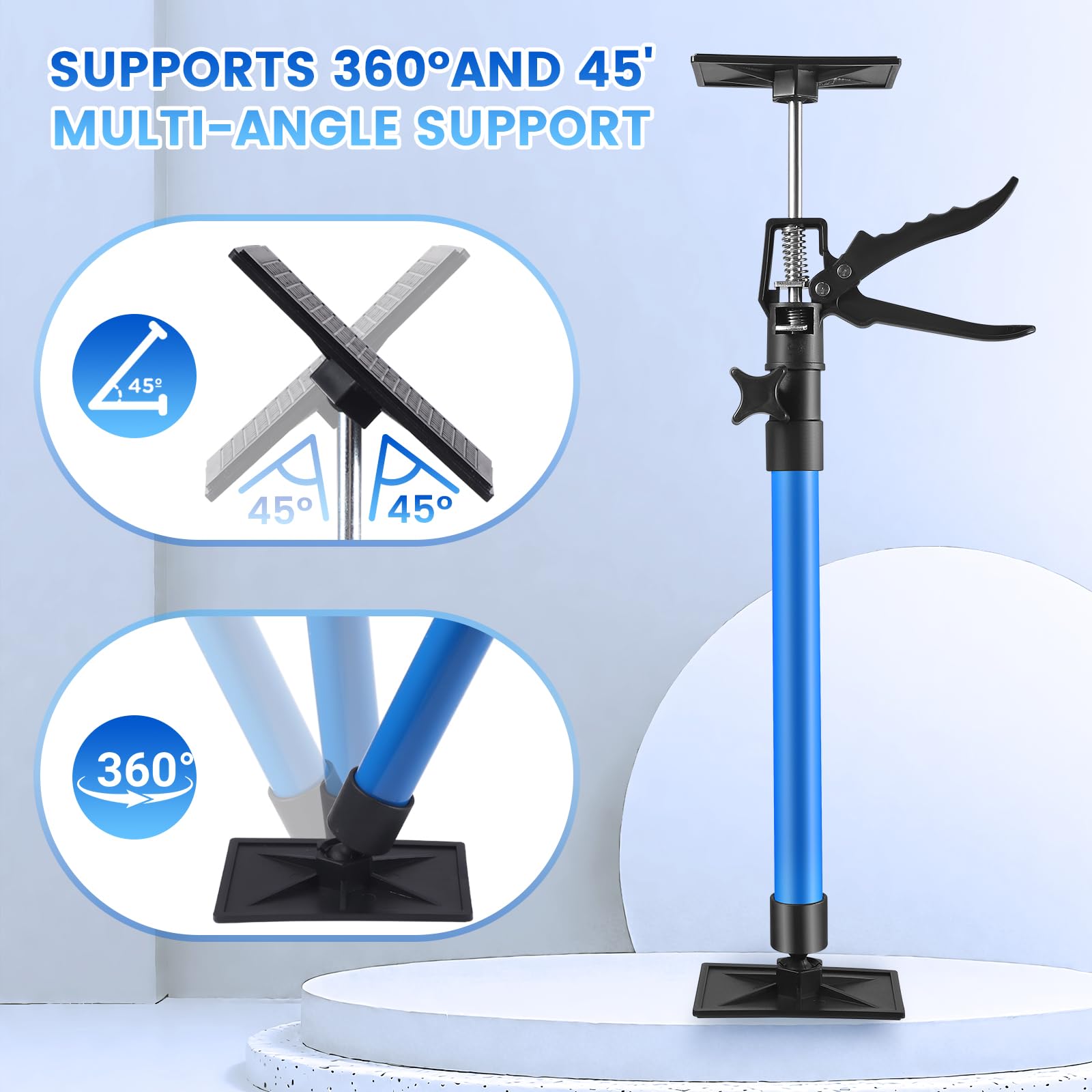 2 Stück Deckenstütze,Montagestütze,Zargenspanner,Türspanner 360° Gedreht,Schnellspannstütze,Deckenstütze Montagestütze 40Kg*2,Zur Unterstützung Von Türzargen,Schränken (50-115cm)