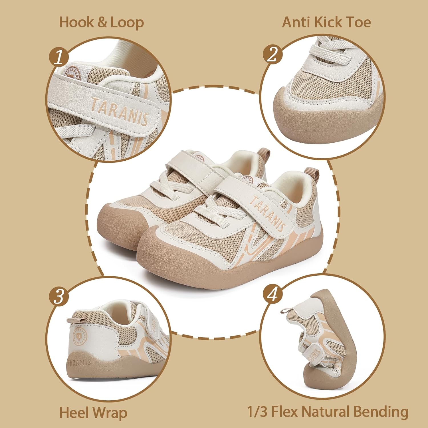 TARANIS Baby Shoes First Walker Shoes Toddler Shoes Lightweight Boy Girl Sneakers