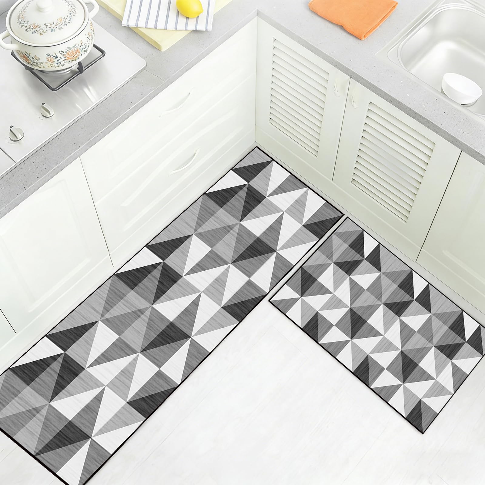 Alfombra cocina antideslizante lavable de 50 x 205 cm perfecta para evitar resbalones en baño