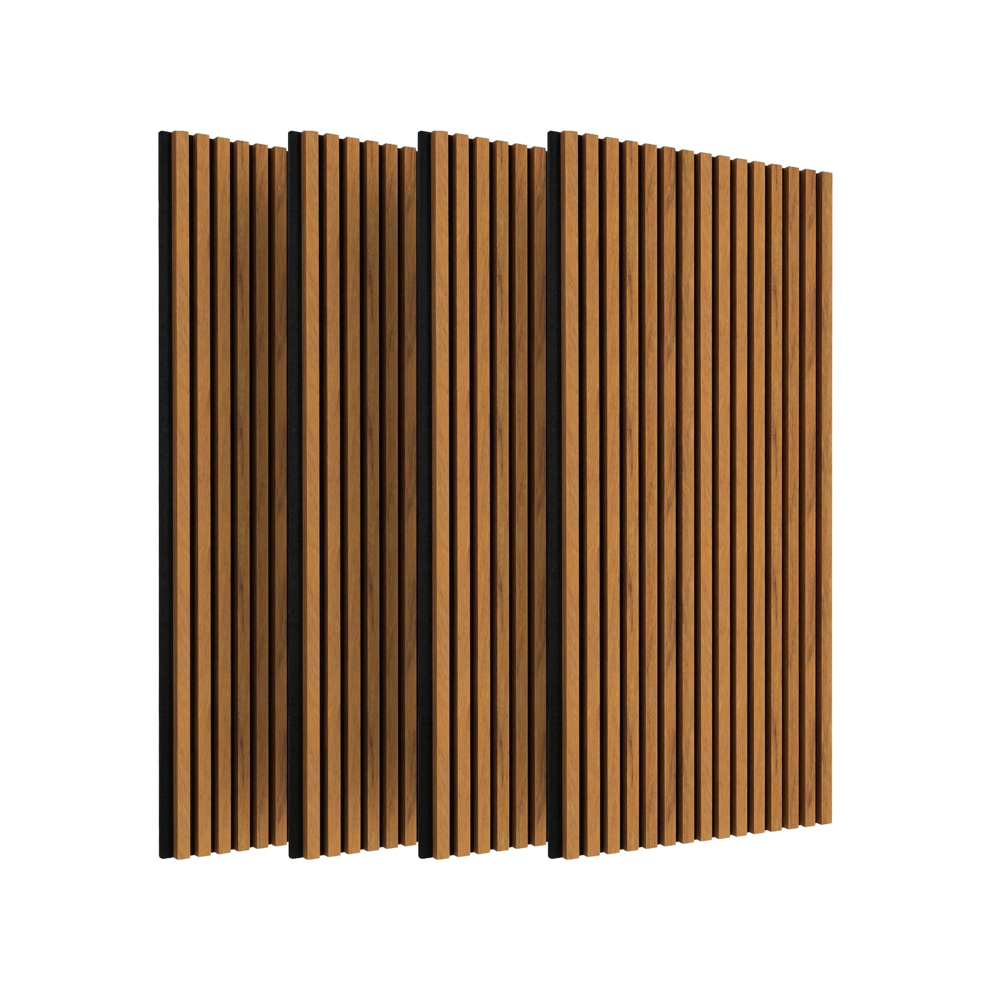 IZODEKOR 3D Akustikpaneele holz 120 x 60 cm - Wandpaneele Holz für Wanddeko, Schallschutzplatten, Holzoptik Wandpaneele für Wohnzimmer, Büro, Küche, Teak