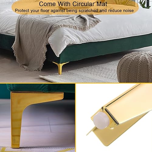 Miniatura 4 de Juego de 8 patas de metal para muebles de 6 pulgadas, patas doradas para muebles, patas de sofá de 6 pulgadas, patas de muebles modernas para sofá,