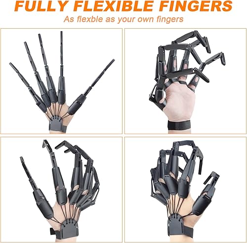 Miniatura 3 de Mano articulada para el dedo de Halloween, esqueleto aterrador, juguete de fantasma, bruja fantasma, accesorio de decoración de fiesta de Halloween