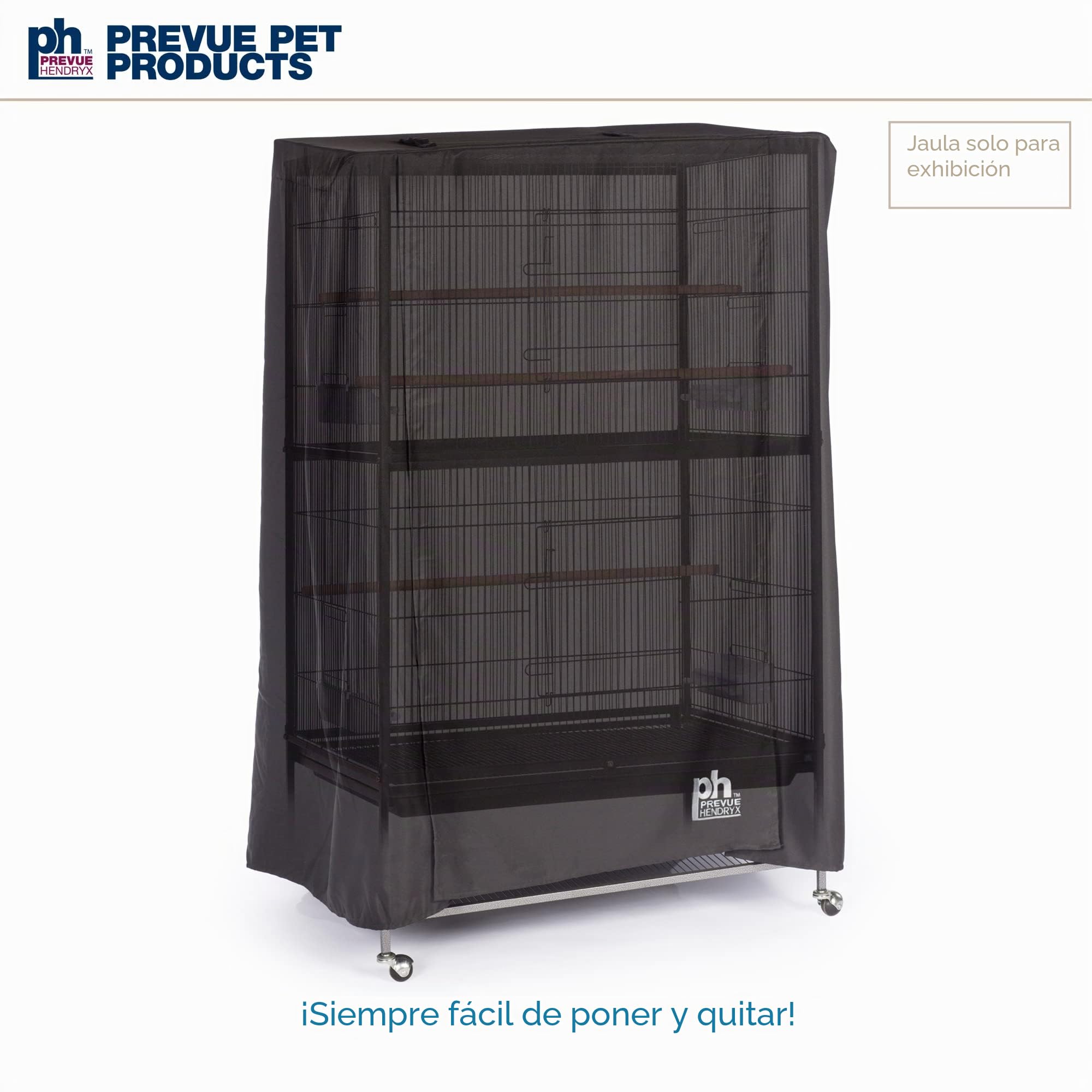 Prevue Hendryx Pet Products Good Night - Funda para Jaula de pájaros, Grande, Color Negro