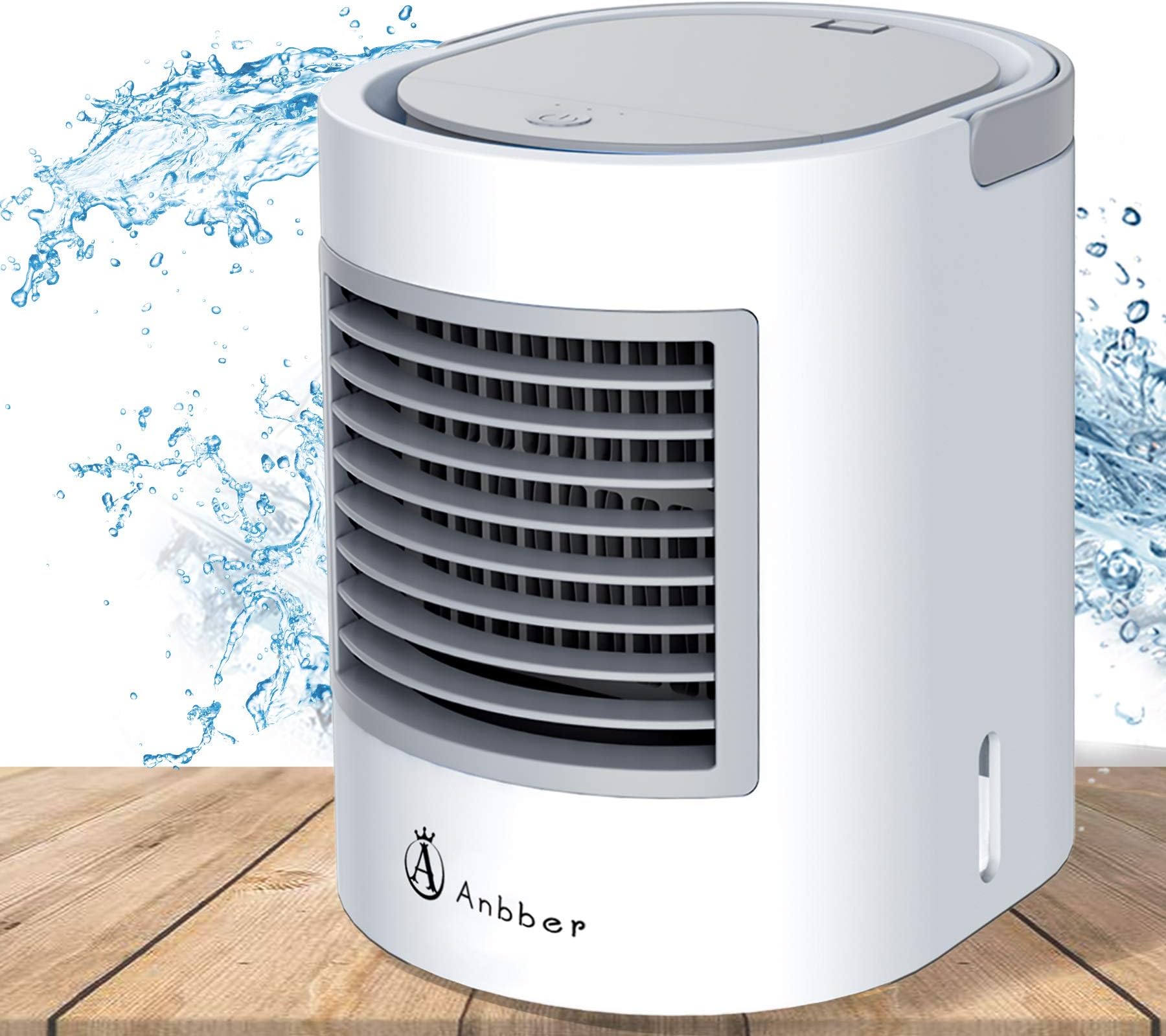 Portable Air Conditioner, Portable Cooler, Quick & Easy Way to Cool Personal Space, As Seen On TV, Suitable for Bedside, Office and Study Room. Three Wind Level Adjustment (Gray)