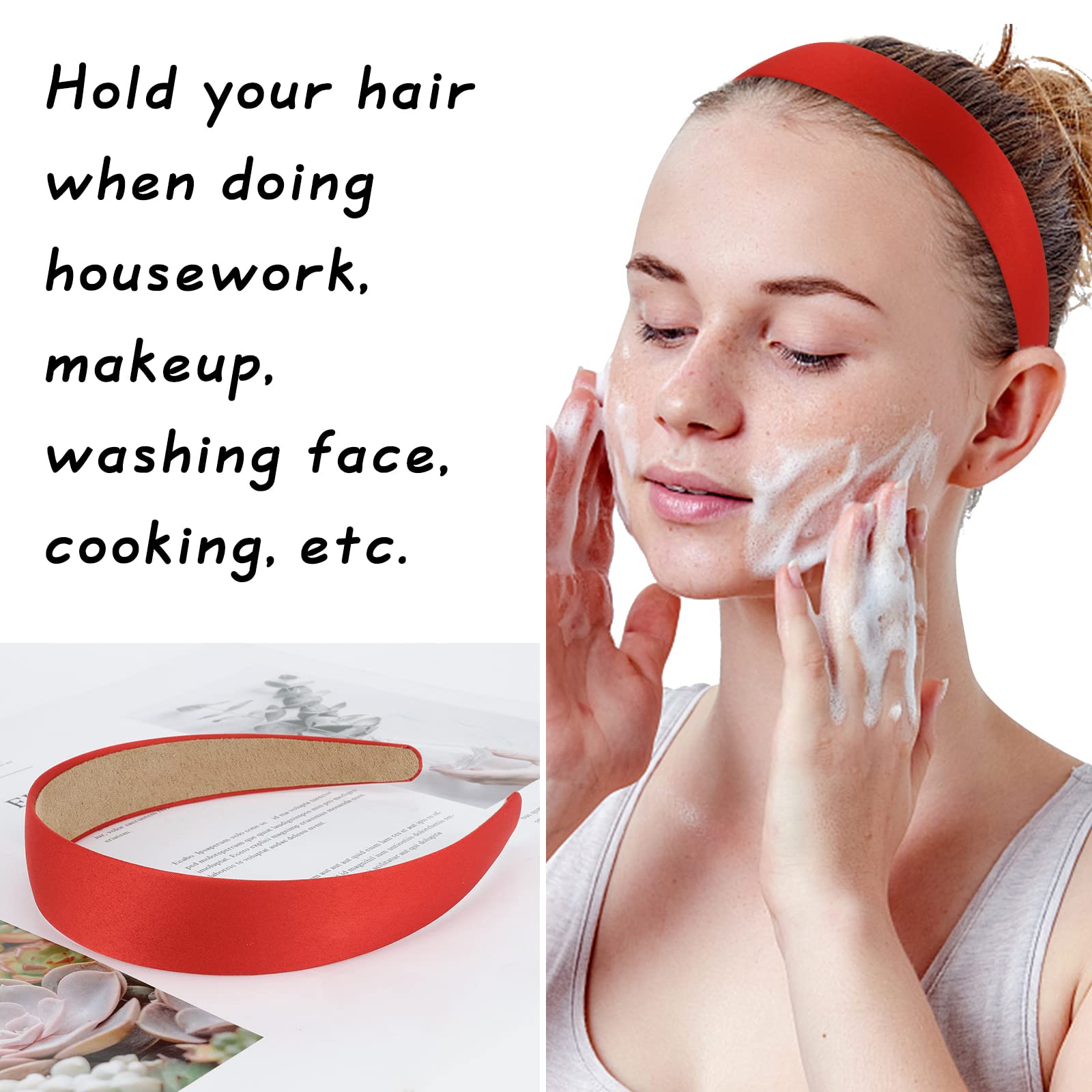 Amazon.com : Wecoe 10 Pack Red Headband Women 1 Inch Wide 