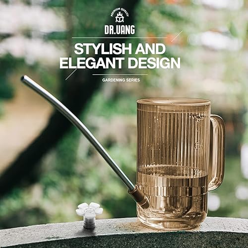 Miniatura 6 de Regadera interior con boquilla y tubo vertedor largo extraíble, ideal para plantas suculentas, flores, jardín y oficina, 34 onzas, 1 l (14 galón).