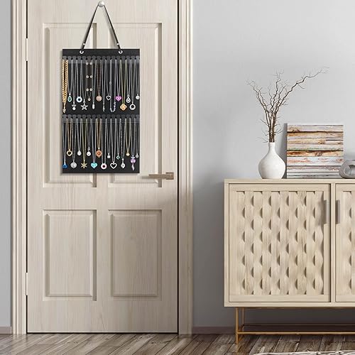 Miniatura 6 de Caffox Soporte Colgante para Collares, Organizador Grande de Joyería para Collares, Brazaletes y Tobilleras, Perchero de Exhibición y Almacenamiento