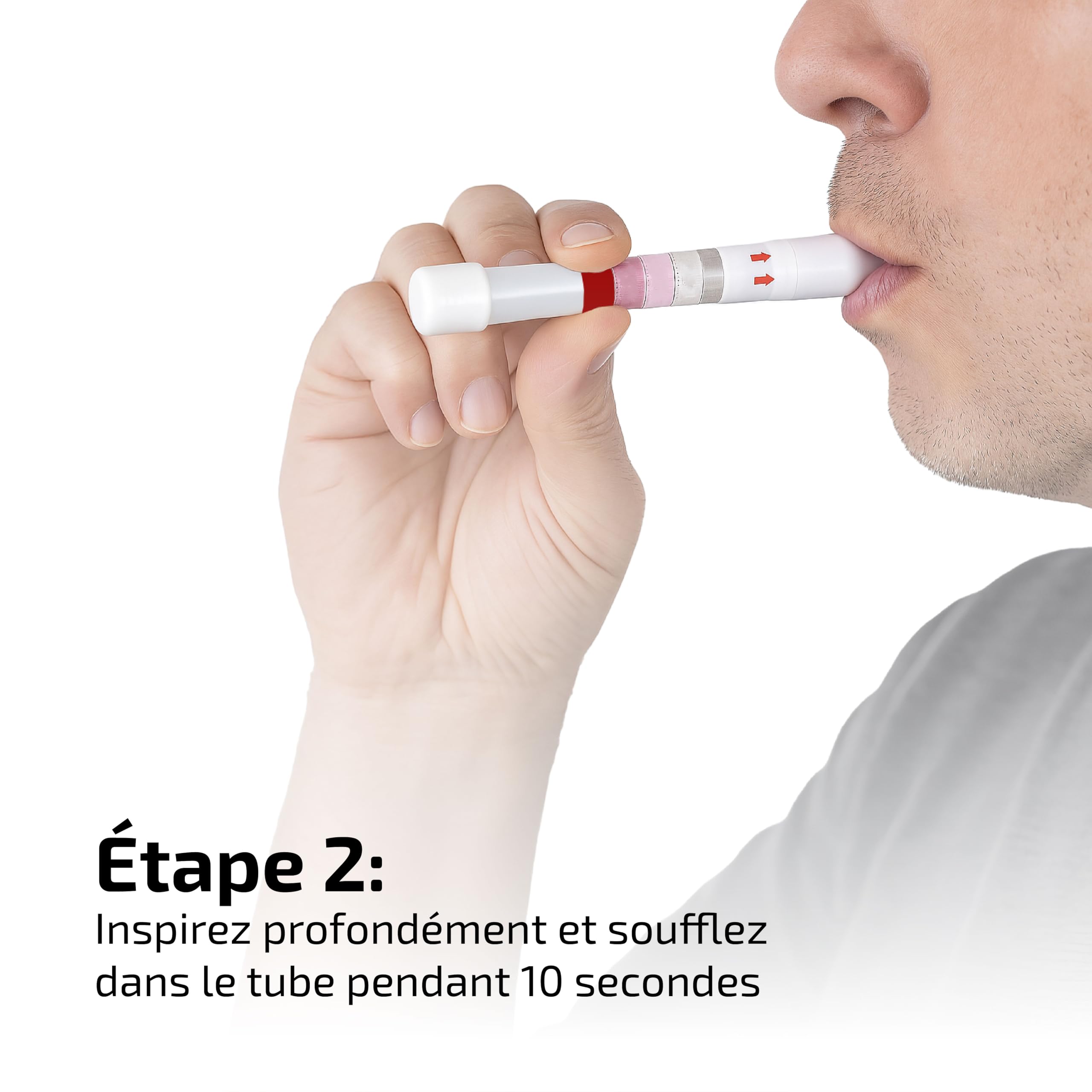 Test alkoholowy 6x na śliny – jednorazowe urządzenie zaprojektowane do | Skala chromatyczna · Wynik w 2 minuty · Bez baterii · Indywidualnie zapieczętowany · Do auta i podróży