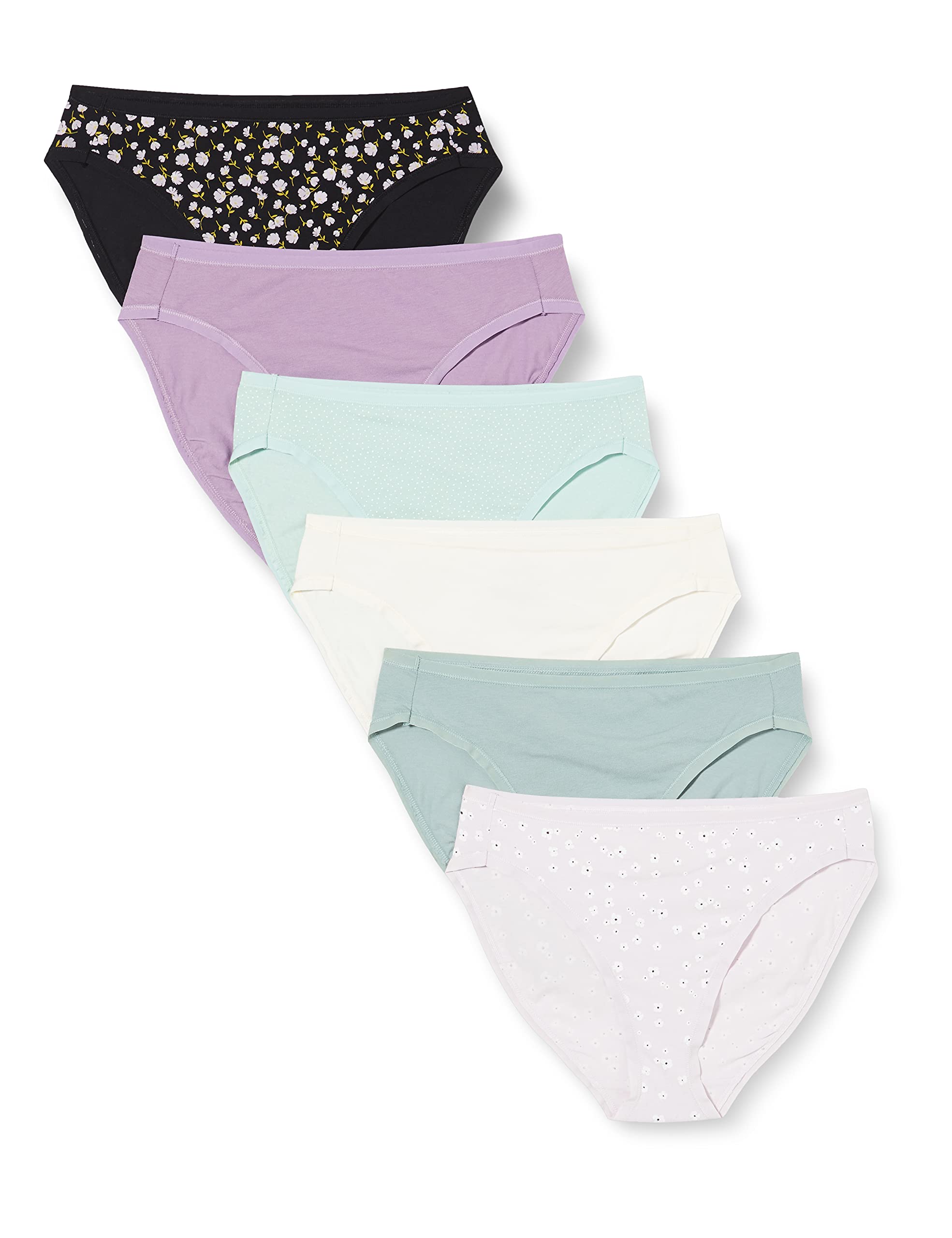 Amazon Essentials Women's Cotton Spandex High Leg Brief Underwear, Breathable