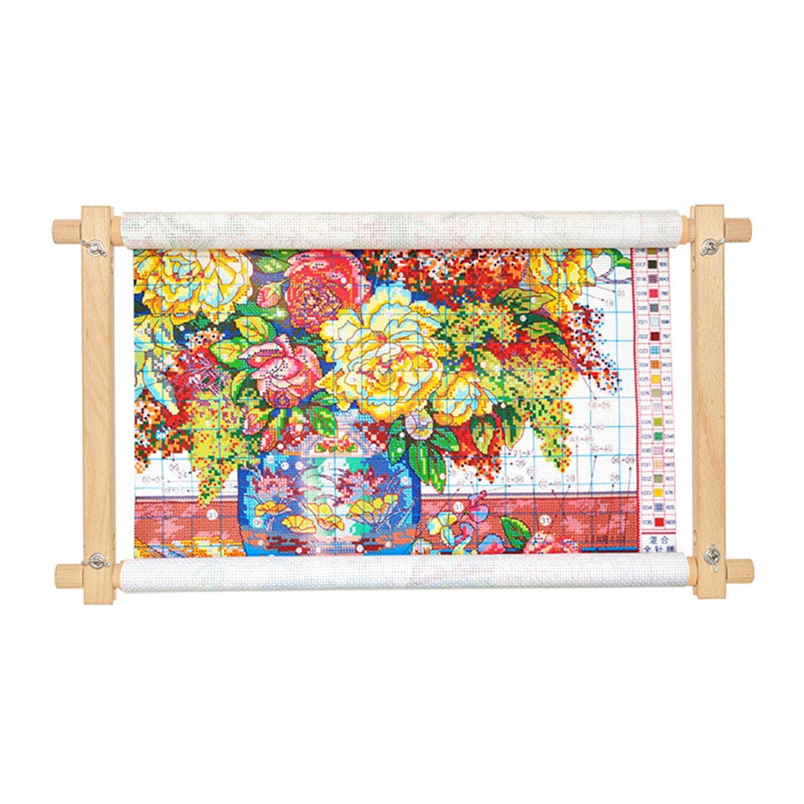 Legno di faggio Arazzo Scorrimento Universale Ricamo Ricamo Supporto per Telaio Punto Croce Artigianato Fai da Te Quilting Hoop per la Pittura su Seta