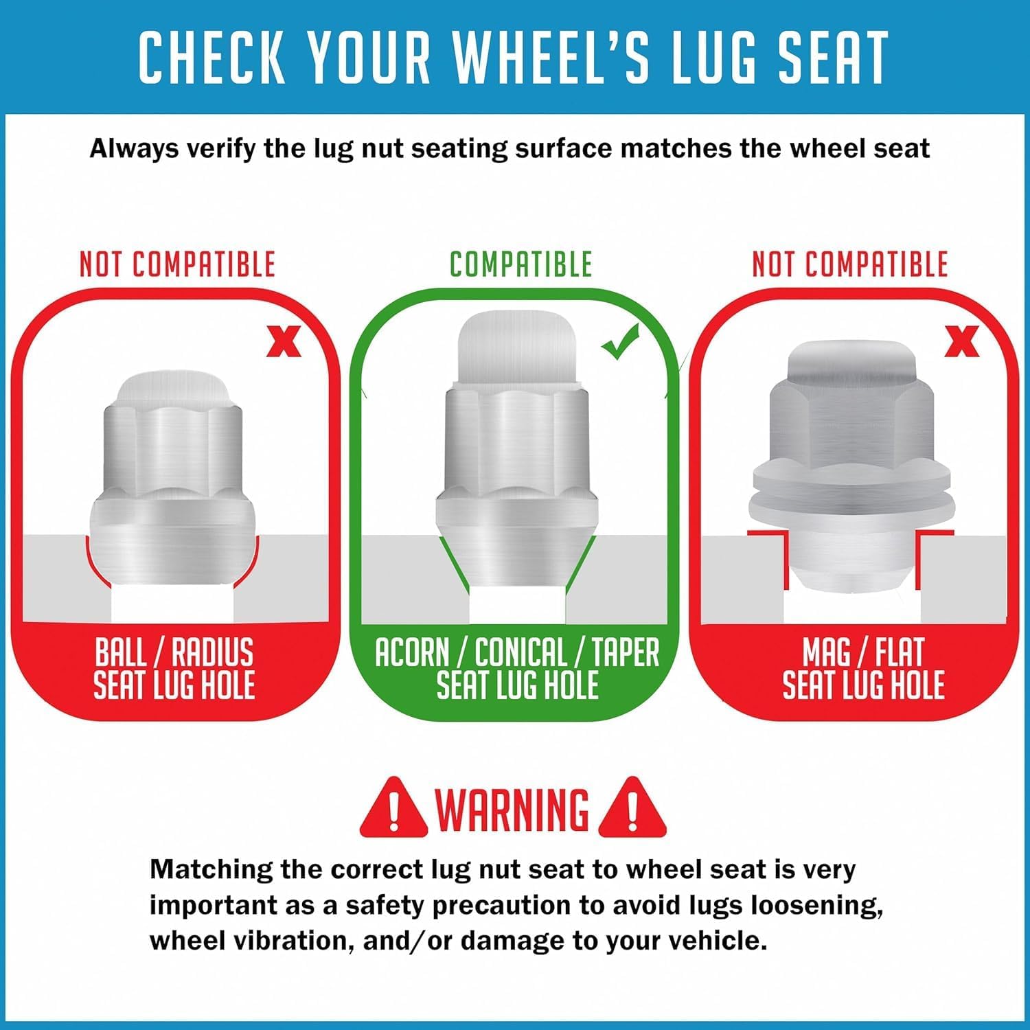 Wheel Accessories Parts 32 Pcs M14x2 Thread Bulge Acorn 2.40" Long Lug Nuts Chrome 22mm 7/8" Hex Fits Ford Excursion F-250 F-250 350 Super Duty