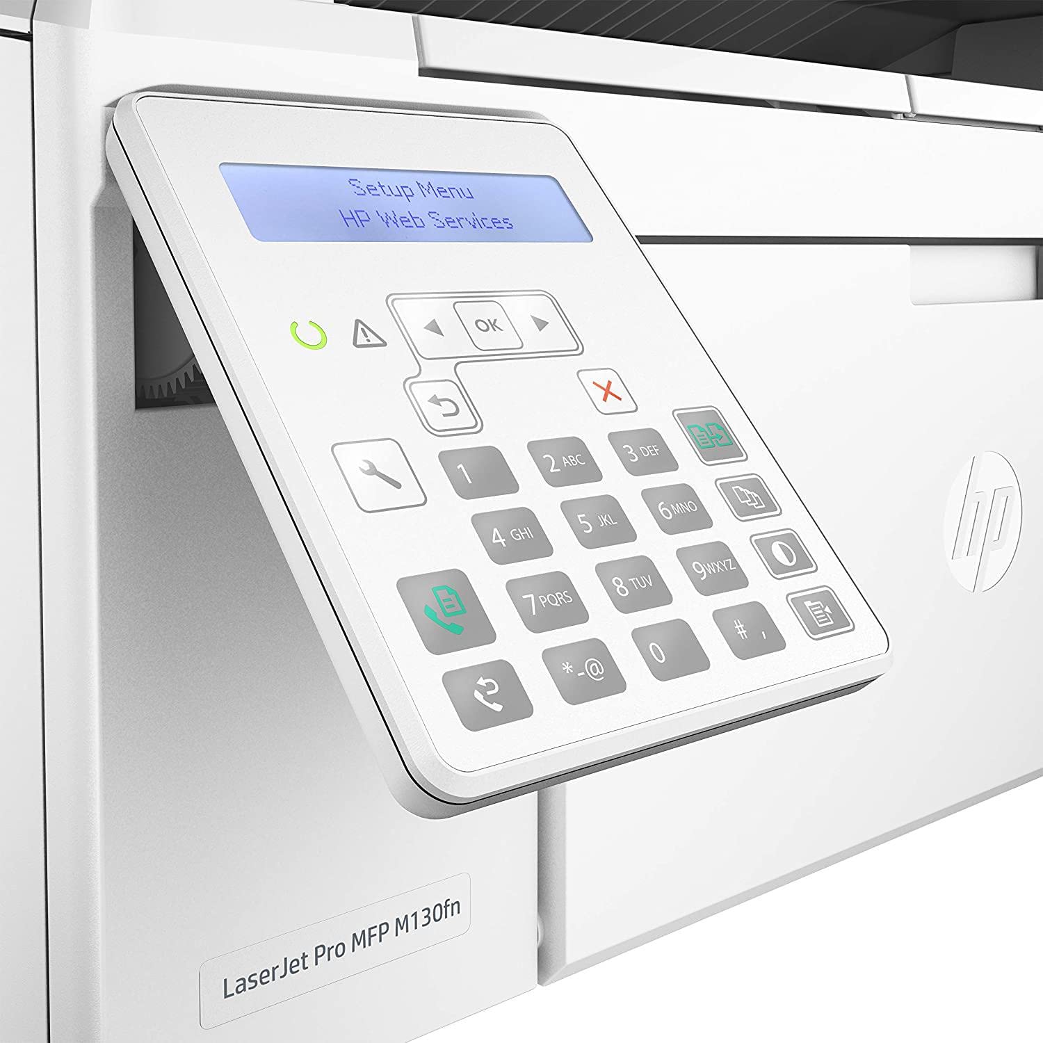 HP LaserJet Pro M130fn G3Q59A, Stampante Multifunzione A4, Stampa Fronte e Retro Manuale in b/n, 22 ppm, USB, Ethernet, Fax, ADF, Schermo LCD a icone, Bianca