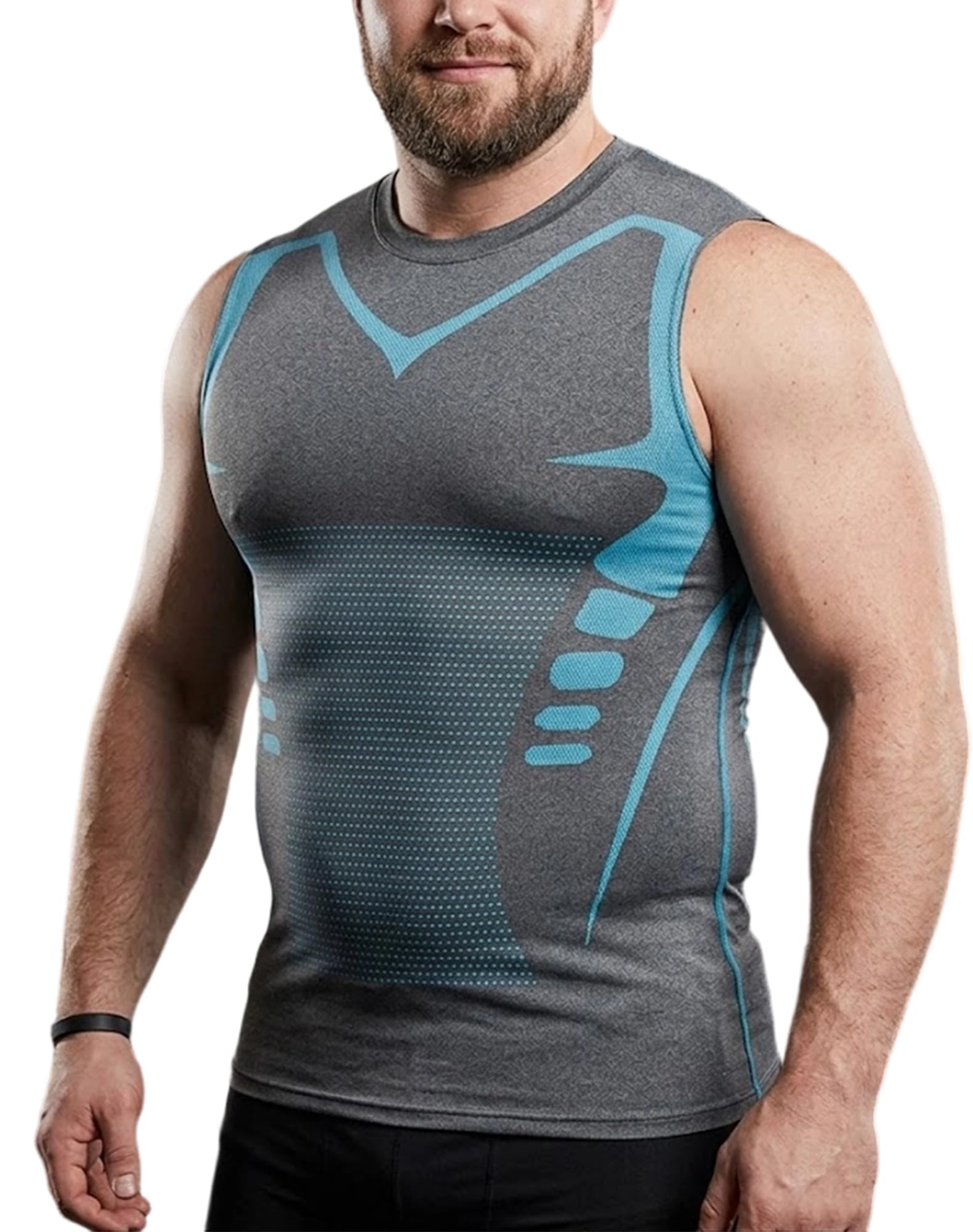 North Alpine Compression Shirt - Men NorthPower lonic Compression Vest for Posture Support and Chest Slimming — view 8