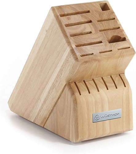 WÜSTHOF Bloque de almacenamiento de cuchillos de madera de haya de 17 ranuras