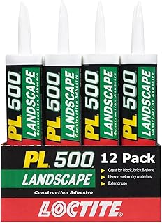 Loctite PL 500 Landscape Block & Stone Construction Adhesive, 10 fl oz Cartridge, 12 Pack