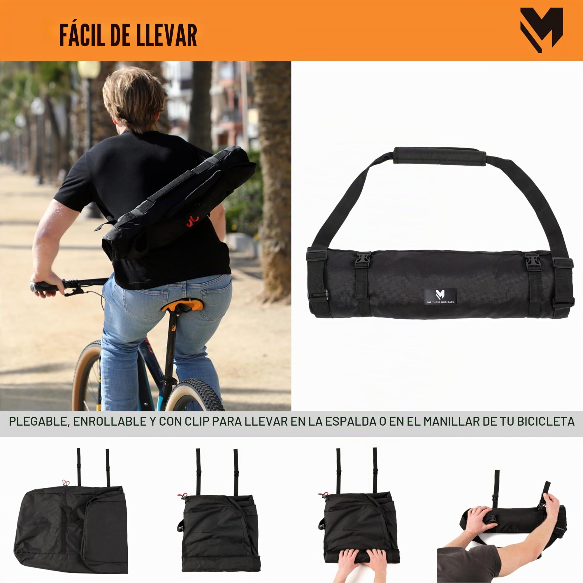 lamaki Funda para Bicicleta - Apta para Bicicletas de Carretera y Gravel, MTB de 26 a 29 Pulgadas - Ideal para Transporte y Viaje - Solo se Retirala Rueda Delantera - Bolsa Bicicleta de Nylon 1680D