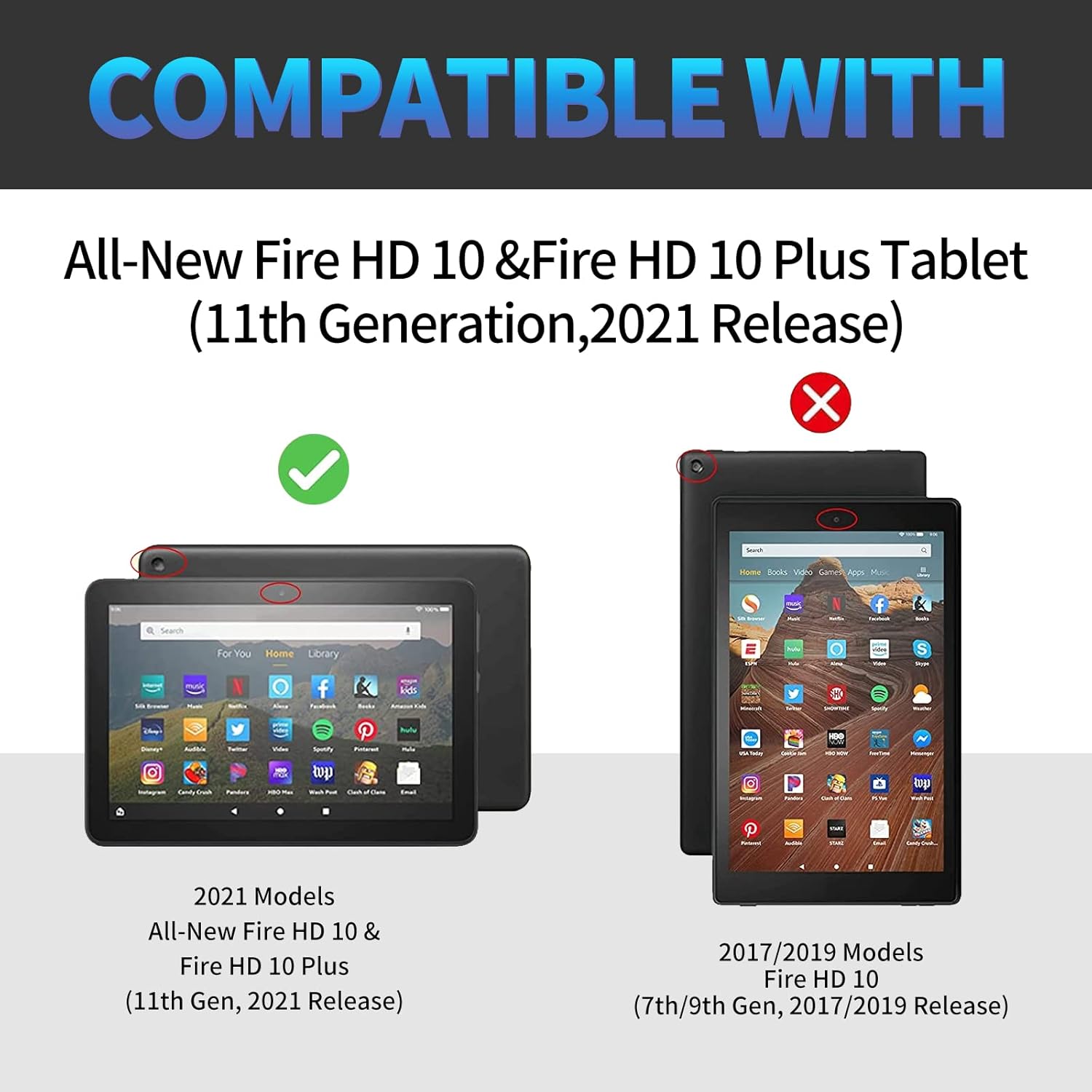 360 Degree Rotation Portable Case for Fire HD 10 & 10 Plus Tablet (Only Compatible with 11th Generation 2021 Release), Smart Standing Protective Cover with Auto Sleep/Wake, Butterfly Positive Quotes