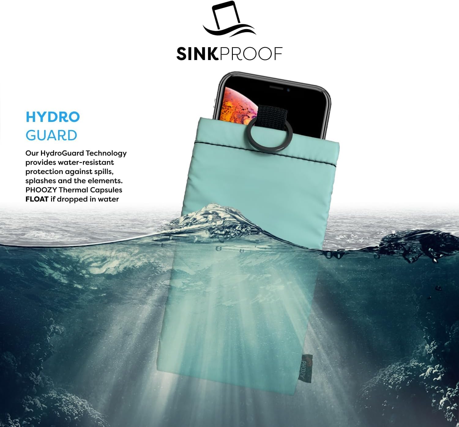 PHOOZY Apollo II Thermal Phone Case with NASA-Derived Technology - Extends Battery Life 4X in Hot or Cold Weather - Military Grade 8-Foot Drop Protection Insulated Pouch - Large Mint